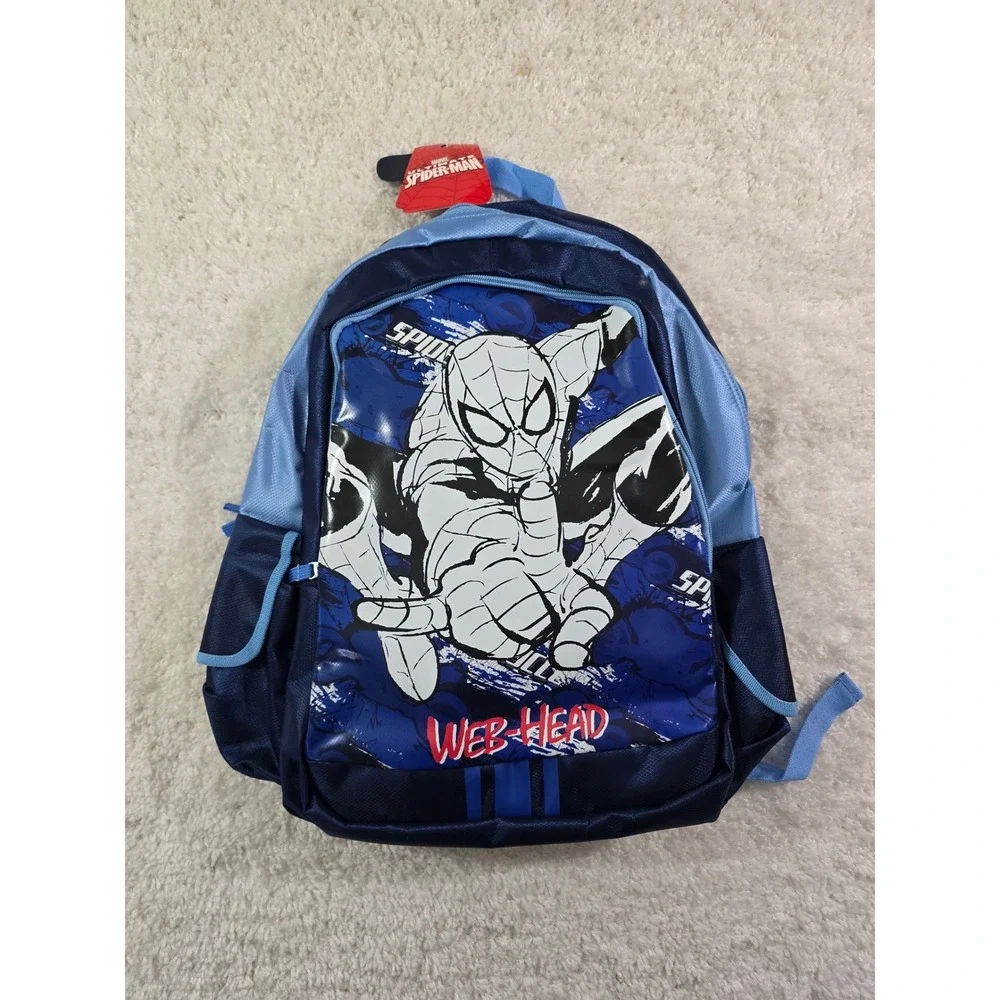 Marvel Ultimate Spider-Man Web-Head Blue Backpack NWT Kids School Bag Superhero